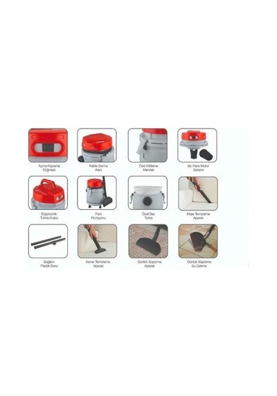 W. Fischer WF-205 Cleanmaster 1900 W Islak Kuru Elektrikli Süpürge