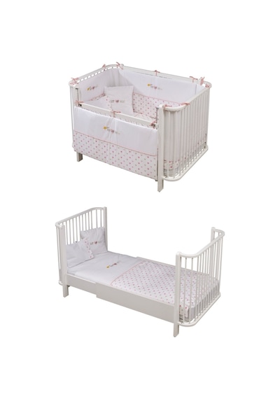 Meltem Kids Bambino Büyüyen Beşik 80x130 Cm 80x180 Cm Byz-pembe Beyaz