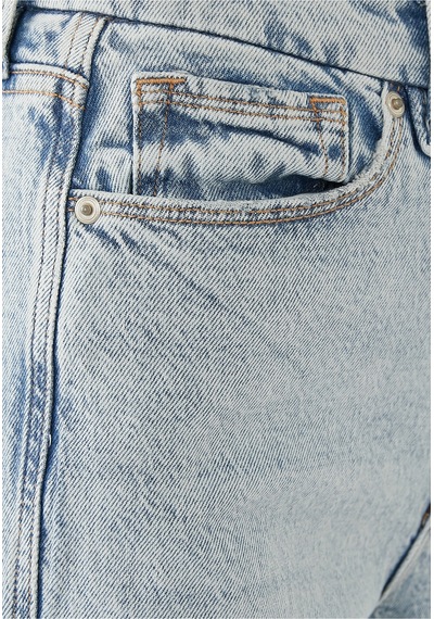 Good American Şık Ve Rahat Düz Kesim Pantolon Light Blue