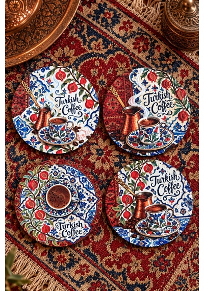 Türk Kahvesi & Çini Desenli Türk Desenleri, Kahve Temalı 4 Lü Bardak Altlığı Set 9 Cm, 3 Mm Ahşap Mdf, Dijital Baskı - 930627091 Diğer Türk Kahvesi & Çini Desenli Türk Desenleri, Kahve Temalı 4 Lü Bardak Altlığı Set 9 Cm, 3 Mm Ahşap Mdf, Dijital Baskı - 930627091 Diğer