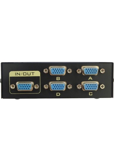 4841 Vga Switch Çoklayıcı Çoğaltıcı 4 Port 4 Kasa 1 Ekran