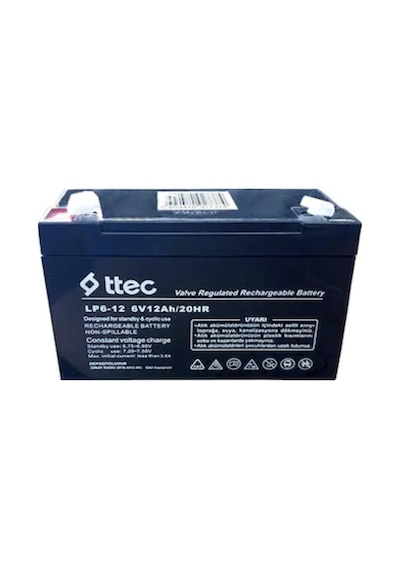 Ttec 6 V 12A Akü - 6V 12 AH Bakımsız Kuru Akü 2024 Üretim