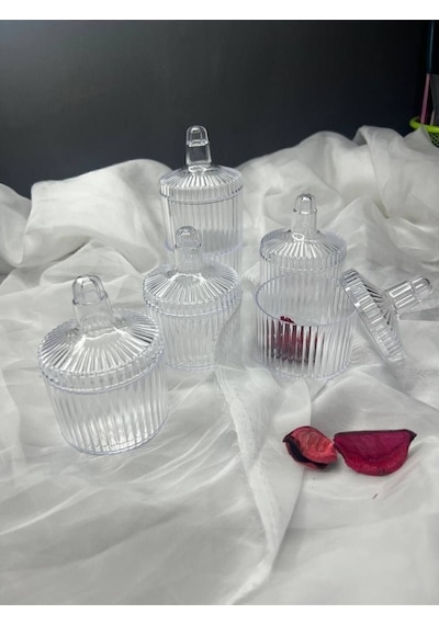 Bernami Biblo Pinterest 16'li Mika Şekerlik Kutu-plastik Şeffaf Hediyelik Mum Kutu