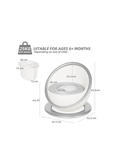 Mini Panda Tuvalet Eğitimi Koltuğu Konforlu ve Güvenli Lazımlık Klozet Adaptörü Gri