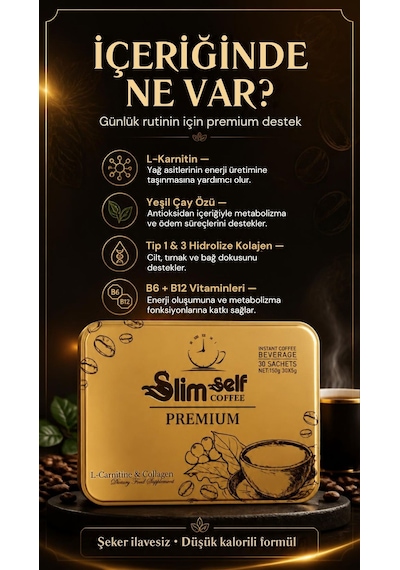 Slimself Form Kahvesi Premium 30 Şase L-carnitine & Collagen 150g 30 Day
