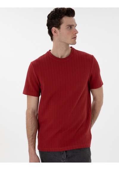 Pierre Cardin Erkek Nar Çiçeği Tişört 50302581-vr239 Nar Çiçeği