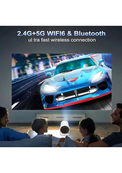 Mini Projektör 4k Taşınabilir Destek Wifi 6 Bt 5.4 Entegre Uygulama Android 14