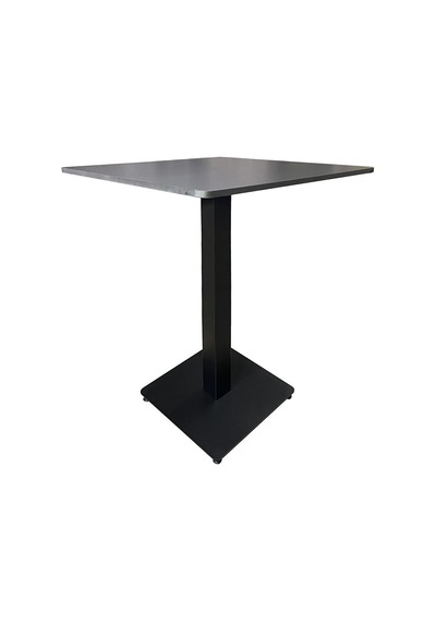 Kompakt Laminat Kare Cafe Retstoran Ve Ev Yemek Masası 60x60 Cm Füme Tablalı