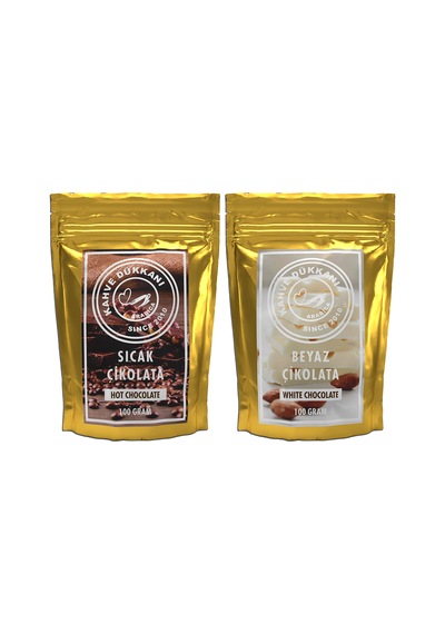 1x100 Gr Sıcak Çikolata 1x100 Gr Beyaz Çikolata Hazır