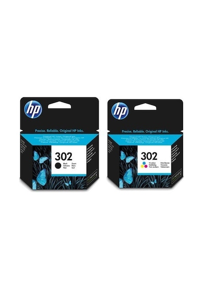 Hp 302 Siyah Ve Renkli Kartuş 2'Li Set Hp F6U65Ae