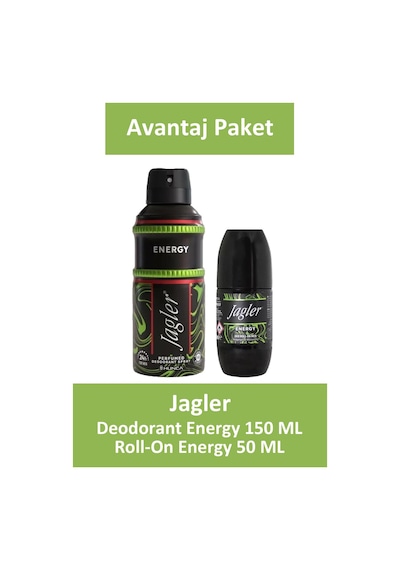 Jagler Energy Erkek Deodorant 150 Ml + Jagler Roll-on Energy Erkek 50 Ml