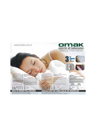 Omak Elektrikli Battaniye Çift Kişilik / Tek Kişilik / Battal Boy Çift Kişilik