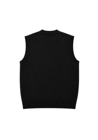 Battalmoda Erkek Büyük Beden Siyah Cepli Triko Yelek 3xl-4xl-5xl-6xl