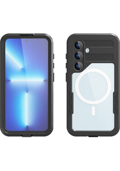 Lexroo Samsung Galaxy Uyumlu S24 Plus M-safe Şarj Özellikli 1-1 Su Geçirmez Kılıf - Siyah