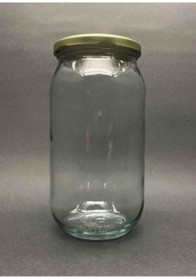 3 Adet Gold Kapaklı 1 Litre Cam Kavanoz 1000 Ml Konserve Kavanozu Çok Renkli