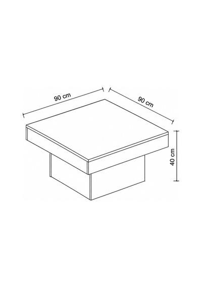 Modern Kare Orta Sehpa Atlantik Çam 90x90 Cm Atlantik Çam Atlantik Çam