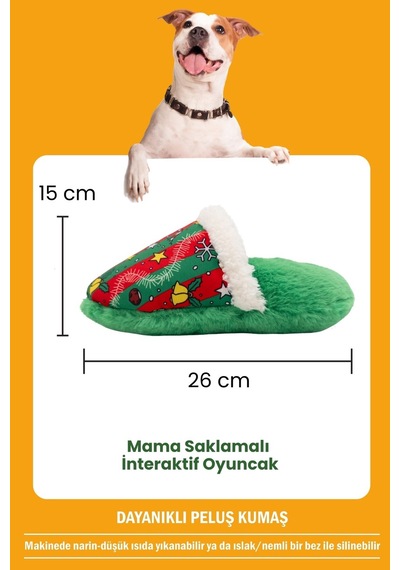 Havhav Peluş Terlik Mama Saklamalı Köpek Zeka Oyuncağı