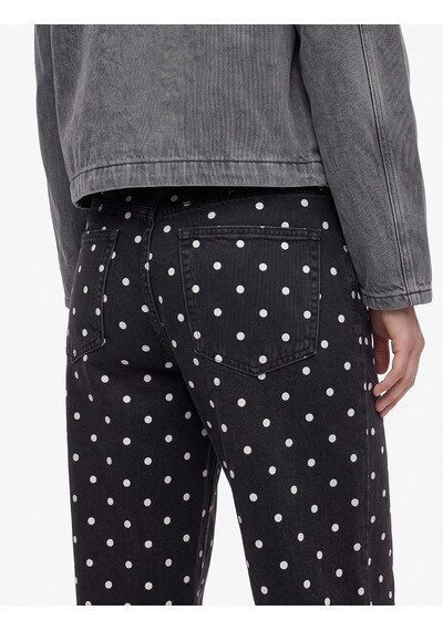Koton Kemerli Rahat Kalıp Pamuklu Puantiye Desenli Barrel Pantolon - Barrel Jeans Ekru Desenli 7wal40070mw Koton Kemerli Rahat Kalıp Pamuklu Puantiye Desenli Barrel Pantolon - Barrel Jeans Ekru Desenli 7wal40070mw