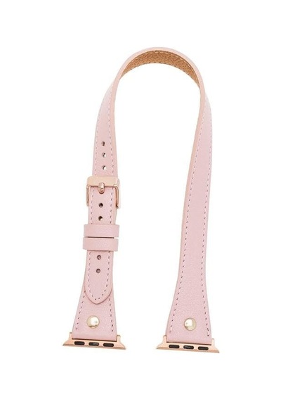Alpıne Double Tour Blush Pink Hakiki Deri Apple Uyumlu Watch Kordonu - 44/45/46/49mm