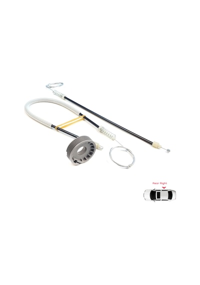 Mitsubishi Colt Czc Cabrio Rg 2006-09 İçin Arka Sağ Cam Kriko Set