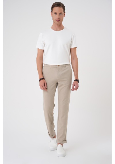 Efor Comfort Fit Beli Lastikli Bej Jogger Pantolon P 1183 Bej