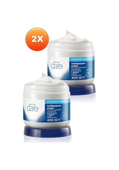 Avon Care Gliserin ve Badem Sütü İçeren Nemlendirici El Yüz ve Vücut Kremi 2 x 400 ML