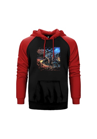 Slaughter To Prevail Chapters Of Misery Kırmızı Renk Reglan Kol Sweatshirt / Hoodie