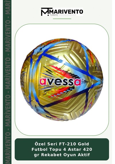 Özel Seri Ft-210 Gold Futbol Topu 4 Astar 420 Gr Rekabet Oyun Aktif Altın