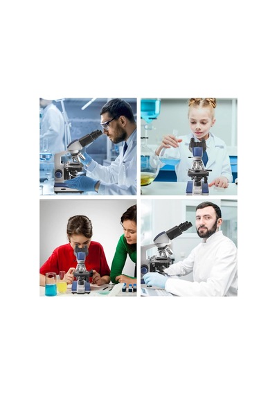 Profesyonel 2500x Hassas Odaklı Binoküler Biyolojik Laboratuvar Mikroskobu