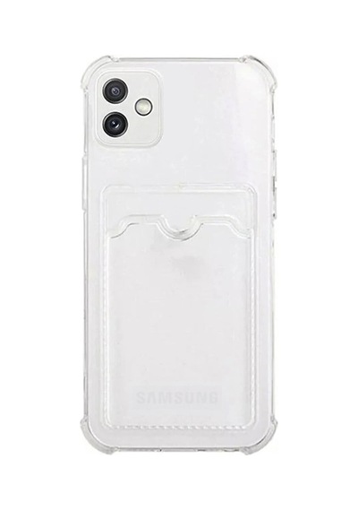 Samsung Samsung Uyumlu Galaxy A05 Kapak Kamera Korumalı Kartlıklı Darbe Emici Özellikli Şeffaf Silikon Kılıf