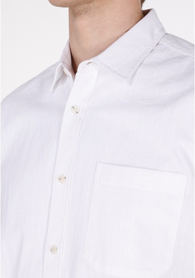 Colin's Colins Regular Fit Shirt Neck Düz Erkek Beyaz Uzun Kol Gömlek Cl1073762 Q1.v1 Wht Beyaz