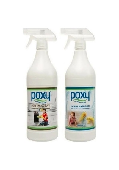 Poxy Ağır Yağ Çözücü 1 L + Fayans Temizleyici 1 L