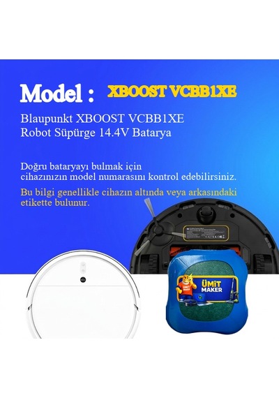 Blaupunkt Xboost Vcbb1xe Robot Süpürge 3500 Mah Batarya