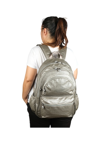 Bagacar 1050 Krinkıl Kumaş Su Geçirmez Laptop Bölmeli Okul Ve Günlük Sırt Çantası Kum
