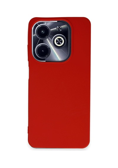 İnfinix Hot 40i Uyumlu Kılıf First Silikon - Kırmızı