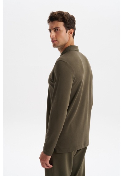 AR-MA Arma Erkek Slim Fit Fermuarlı Polo Yaka Sweatshirt İnce Modal Pamuk Elastan Karışımlı Örme İnterlok Kumaş K30554989102 Haki AR-MA Arma Erkek Slim Fit Fermuarlı Polo Yaka Sweatshirt İnce Modal Pamuk Elastan Karışımlı Örme İnterlok Kumaş K30554989102 Haki