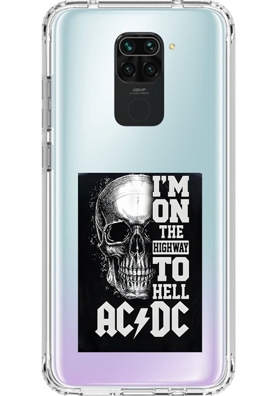 Xiaomi Redmi Note 9 Uyumlu Şeffaf Kılıf Ac/dc Tasarımlı