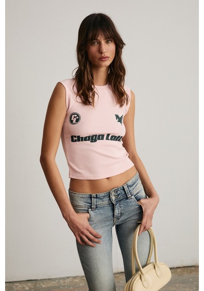 Grımelange Epona Kadın Yumuşak Ve Esnek Kumaşlı Baskı Detaylı Pembe T-shirt Grımelange Epona Kadın Yumuşak Ve Esnek Kumaşlı Baskı Detaylı Pembe T-shirt