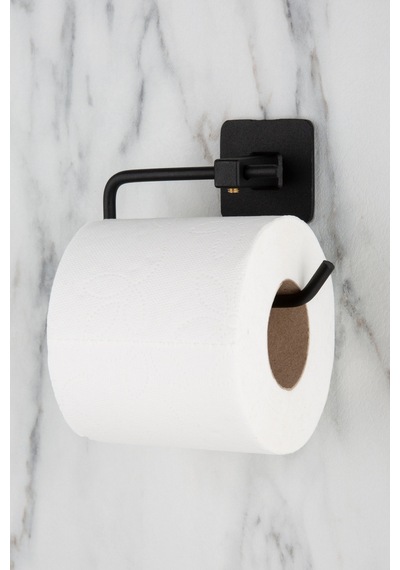 Buççin Online Mağaza Kare Yapışkanlı Açık Tuvalet Kağıtlığı Tutucu Wc Kağıtlık Tutucu Banyo Metal Siyah Çok Renkli