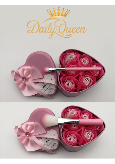 Daily Queen Pembe 5 Li Mini Makyaj Fırça Seti Seyahat Boy, Yumuşak Sentetik Kıllar, Çok Amaçlı Kullanım