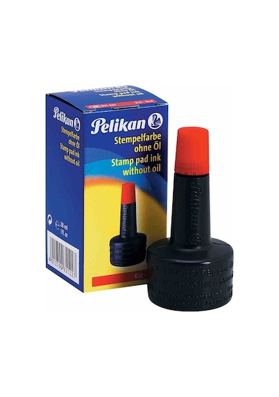 Pelikan Istampa Mürekkebi 28 Ml Kırmızı 351221 Çok Renkli