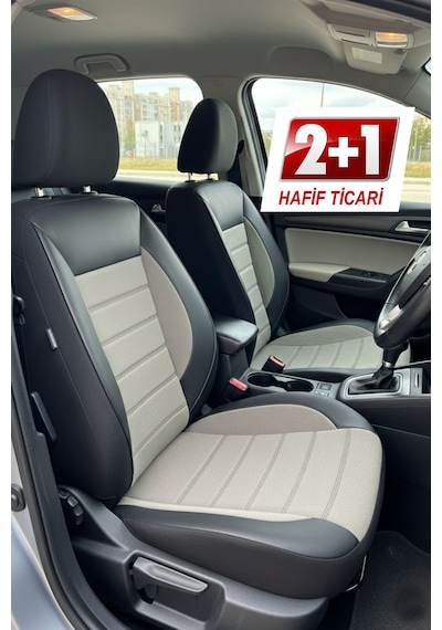 Speed Serisi Pike Kumaş Ticari 2+1 Oto Koltuk Kılıfı - Doblo-caddy-berlingo-dokker-courier-kangoo Uyumlu Bej