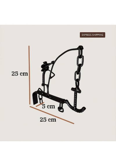 Rustik Tabelalı Dekoratif Fener Askısı Wh008 Altın