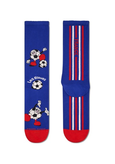 Happy Socks Team France Football Günlük Unisex Çorap Çok Renkli