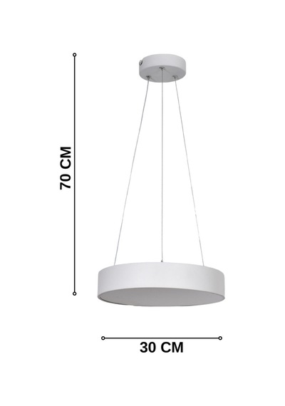 Dakota Modern Panel Ledli Salon Oturma Odası Yatak Odası Mutfak Beyaz Renk Led Avize Beyaz Işık Beyaz Beyaz