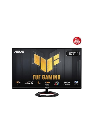 Asus 27" Ips Tuf Gamıng Vg279q3r 1ms 180hz Hdmı-dp Gamıng Monitör 1920x1080
