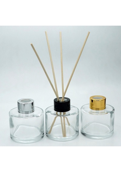 Ferdenferda 10 Adet Boş Cam Bambu Oda Koku Şişe 100 ML Silindir Model Şeffaf