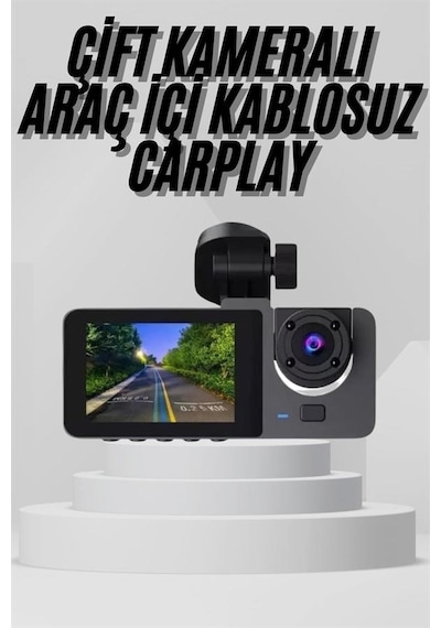 Yol Kayıt Araç Kamerası Hd Dvr 3 Kameralı 2.0in Ekranlı Ön İç Ark