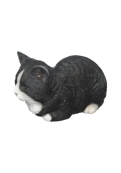 Ltd Geschenk Statue Schlafende Katze Schwarz Weiß