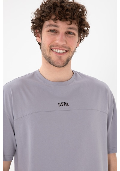 U.S. Polo Assn. Erkek Comfort Fit Bisiklet Yaka Gri Tişört 50306017-VR024
